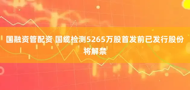 国融资管配资 国缆检测5265万股首发前已发行股份将解禁